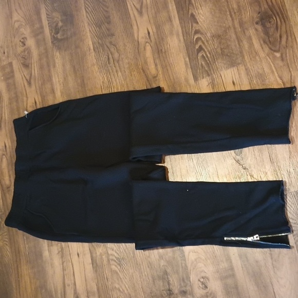 Cotton Citizen Black Zippered Straight Leg Sweat Pants PPP - Picture 1 of 8